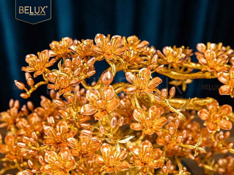 Cây Đào mạ vàng 24k&nbsp;40x20x30cm